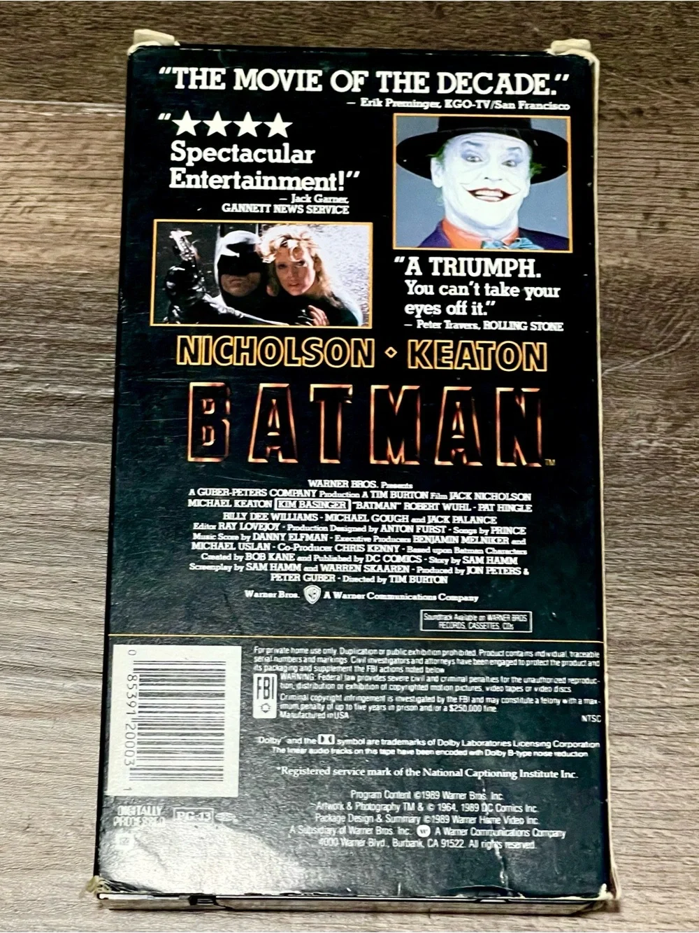 5 for $25! Vintage Batman VHS Movie!